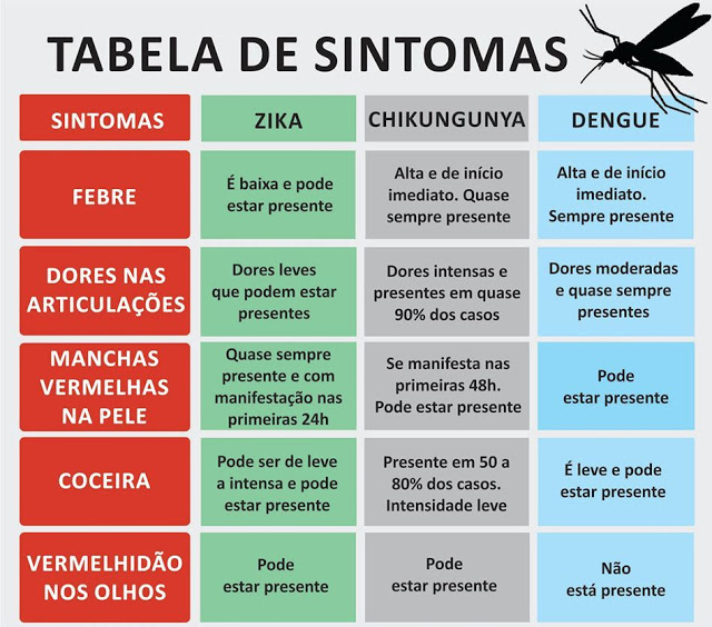 PRINCIPAIS DIFERENÇAS ENTRE DOENÇAS TRANSMITIDAS PELO AEDES - CRECHE SEGURA