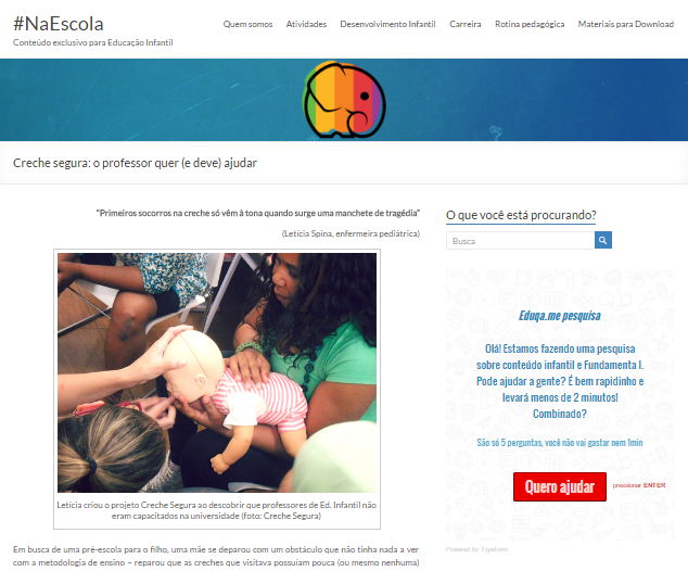 ENTREVISTA BLOG NA ESCOLA